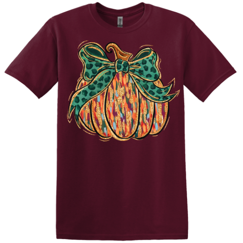 Fall Paintstrokes Pumpkin Tee
