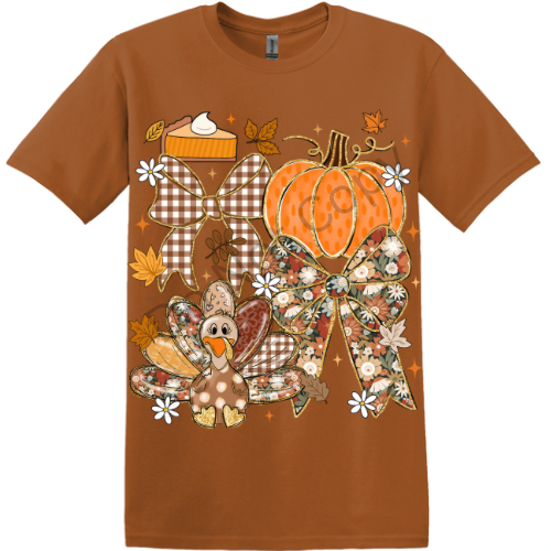Fall Turkey and Bows Tee